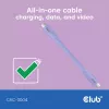 USB C kabelis CLUB3D CAC-3004 2m Violeta