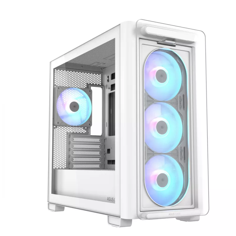 ASUS A23 PLUS TG ARGB balta, PC, Balts, micro ATX, Mini-ITX, Daudzkrāsu, 16.5 cm, 38 cm
