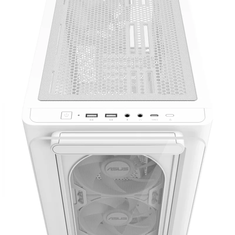 ASUS A23 PLUS TG ARGB balta, PC, Balts, micro ATX, Mini-ITX, Daudzkrāsu, 16.5 cm, 38 cm