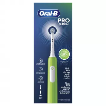 Oral-B Junior elektriskā zobu birste Bērniem Rotējoša zobu birste Zaļa