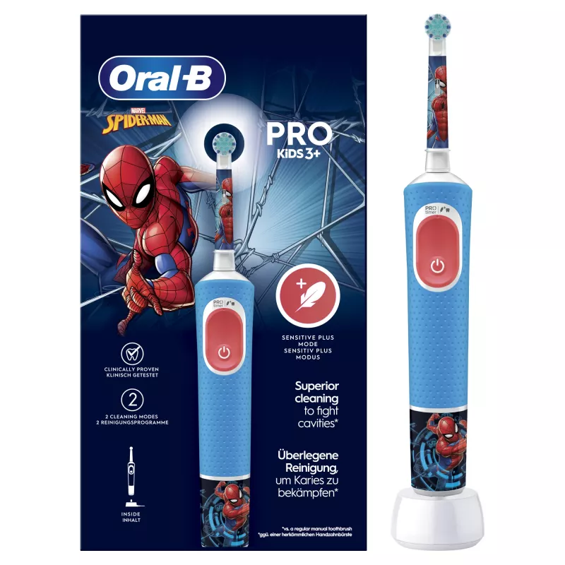 Oral-B Kids elektriskā zobu suka Bērniem Rotējoša zobu suka Daudzkrāsaina