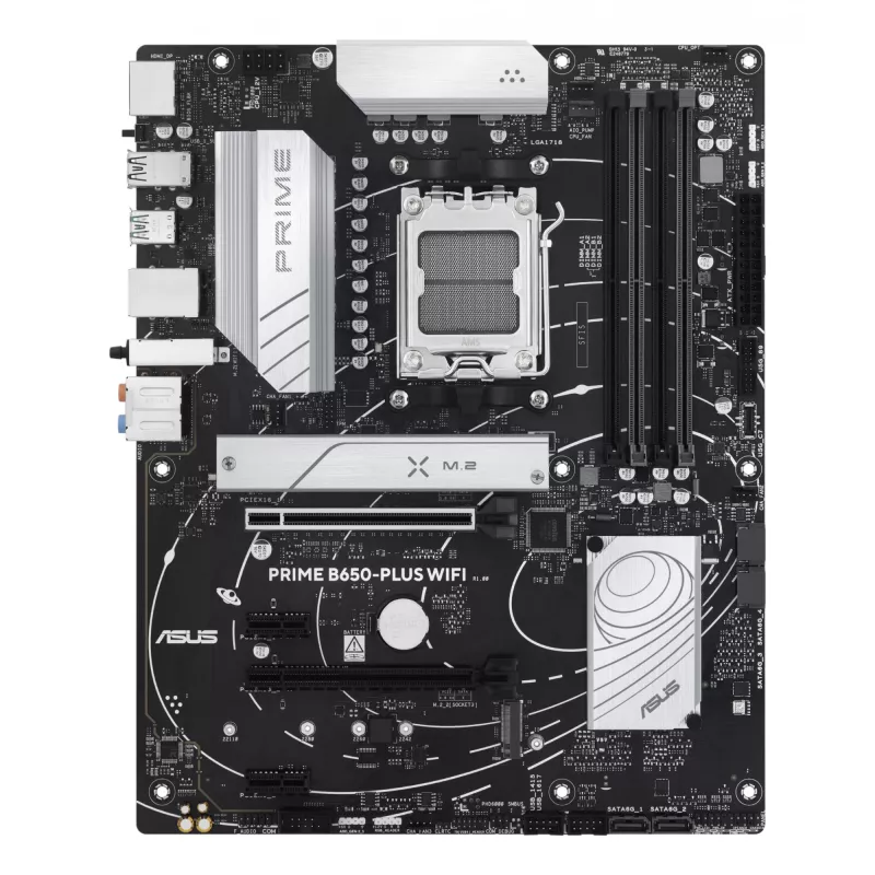 Mātesplate ASUS PRIME B650-PLUS WIFI ATX — AMD B650, Socket AM5, DDR5, 4 DIMM, 192 GB, Wi‑Fi 6E, 2.5Gb LAN