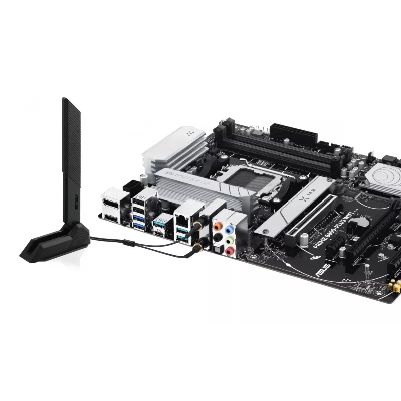 Mātesplate ASUS PRIME B650-PLUS WIFI ATX — AMD B650, Socket AM5, DDR5, 4 DIMM, 192 GB, Wi‑Fi 6E, 2.5Gb LAN