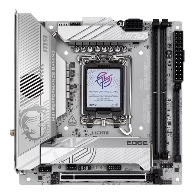 MSI MPG Z890I EDGE TI WIFI mātesplate Intel Z890 LGA 1851 (Socket V1) mini ITX