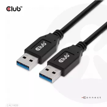CLUB3D USB Typee-A Gen2(10G) kabelis, 3A M/M 0.5m / 1.64 ft
