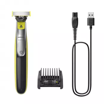 Philips OneBlade 360 QP2734/23 folijas skuveklis — 1 asmens, uzlādējams Li‑Ion, 60 min darbības laiks, zaļš/pelēks