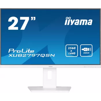 iiyama G-MASTER XUB2797QSN-W2 datora monitors 68.6 cm (27 colli) 2560 x 1440 pikseļi Quad HD LED Balts
