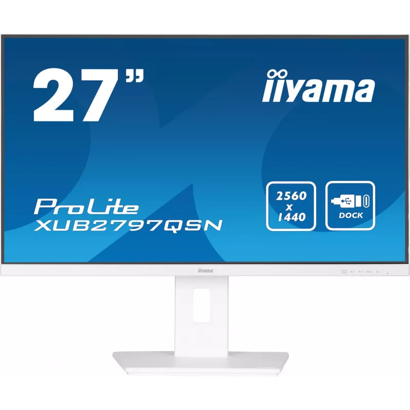 iiyama G-MASTER XUB2797QSN-W2 datora monitors 68.6 cm (27 colli) 2560 x 1440 pikseļi Quad HD LED Balts