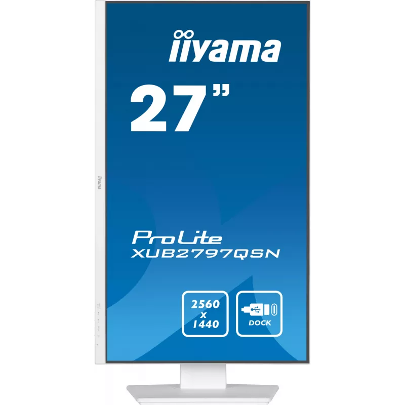 iiyama G-MASTER XUB2797QSN-W2 datora monitors 68.6 cm (27 colli) 2560 x 1440 pikseļi Quad HD LED Balts