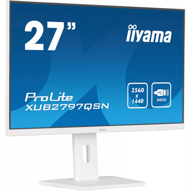 iiyama G-MASTER XUB2797QSN-W2 datora monitors 68.6 cm (27 colli) 2560 x 1440 pikseļi Quad HD LED Balts