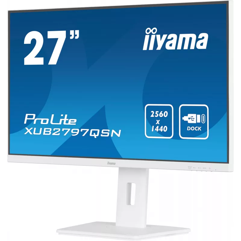 iiyama G-MASTER XUB2797QSN-W2 datora monitors 68.6 cm (27 colli) 2560 x 1440 pikseļi Quad HD LED Balts