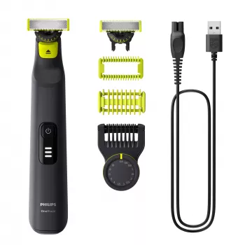 Philips OneBlade Pro 360 QP6542/15 skuveklis — sejai un ķermenim, Li-Ion, 90 min, 0,4–10 mm, 14 pakāpieni, mitrai un sausai lietošanai