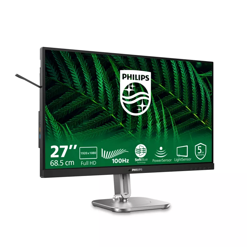 Philips 5000 sērija 27B2G5200/00 datora monitors 68.6 cm (27 collas) 1920 x 1080 pikseļi Full HD LCD Antracīts