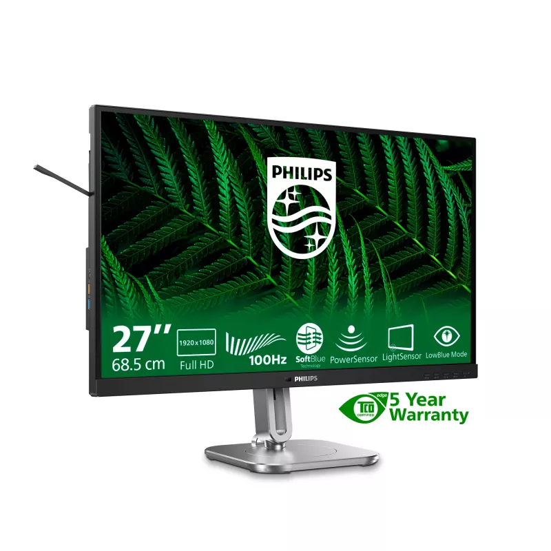 Philips 5000 sērija 27B2G5200/00 datora monitors 68.6 cm (27 collas) 1920 x 1080 pikseļi Full HD LCD Antracīts