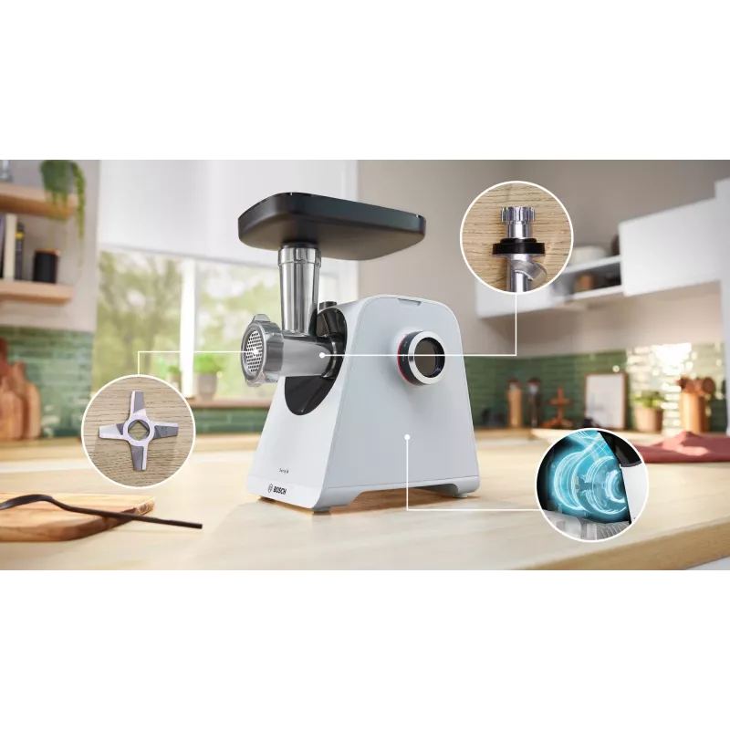 Bosch Serie 4 MultiPower MFWS420W gaļas mašīna, balta