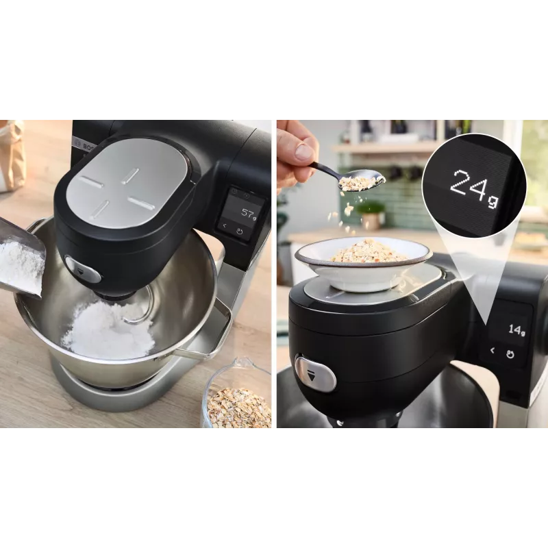 Virtuves kombains Bosch Serie 6 MUMS6ZS17, 1600 W, 5.5 L, melns, nerūsējošs tērauds