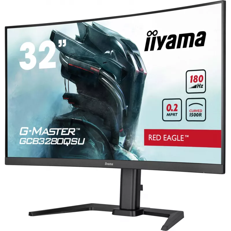 iiyama G-MASTER GCB3280QSU-B2 datora monitors 80 cm (31,5 collu) 2560 x 1440 pikseļi Dual QHD LED Melns