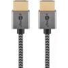 Goobay HDMI kabelis 2m Type A vīr.–vīr. 18 Gbit/s pelēks