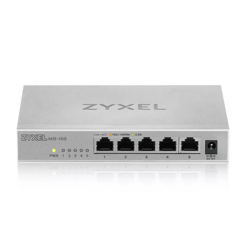 Zyxel XMG-105 Nepārvaldāms 2.5G Ethernet (100/1000/2500) Pelēks