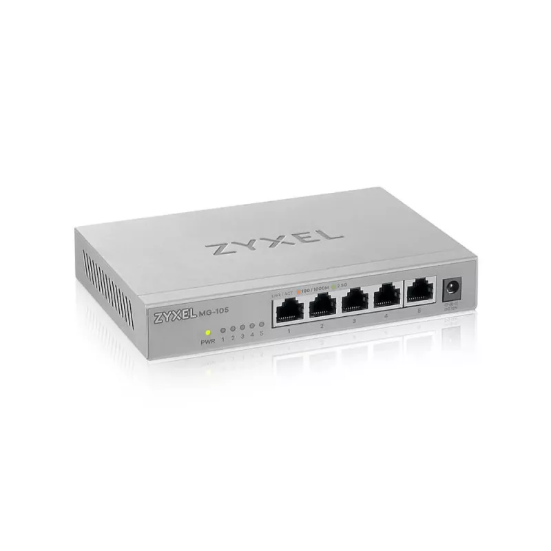 Zyxel XMG-105 Nepārvaldāms 2.5G Ethernet (100/1000/2500) Pelēks