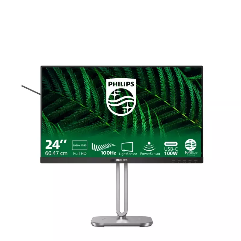 Philips 5000 sērijas 24B2G5301/00 datora monitors 60,5 cm (23,8 collas) 1920 x 1080 pikseļi Full HD LCD Melns