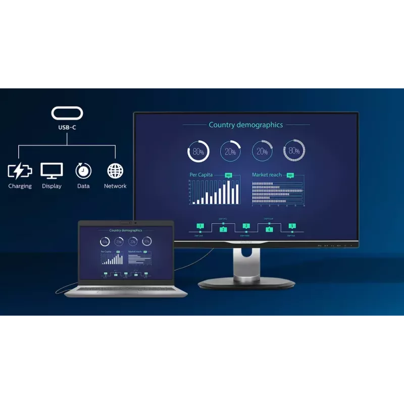 Philips 5000 sērijas 24B2G5301/00 datora monitors 60,5 cm (23,8 collas) 1920 x 1080 pikseļi Full HD LCD Melns