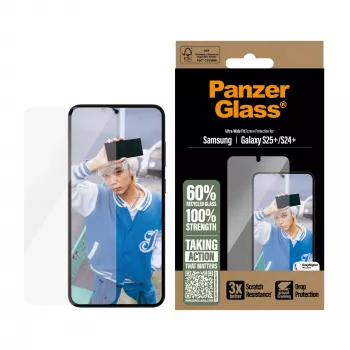 PanzerGlass ® Ekrāna aizsargs Samsung Galaxy S25+ | S24+ | Ultra-Wide Fit