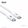 CLUB3D USB 80Gbps sertificēts 240W 8K240Hz Type-C® 1.2m / 3.94ft melns kabelis