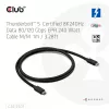 CLUB3D Thunderbolt™ 5 sertificēts 8K240Hz datu 80/120 Gbps EPR 240 vatu kabelis M/M 1m / 3.28 pēdas