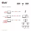 CLUB3D Thunderbolt™ 5 sertificēts 8K240Hz datu 80/120 Gbps EPR 240 vatu kabelis M/M 1m / 3.28 pēdas