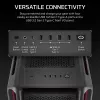 CORSAIR datora korpuss - Icue Link 5000t Lx RGB vidējais tornis ar augstu veiktspēju