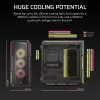 CORSAIR datora korpuss - Icue Link 5000t Lx RGB vidējais tornis ar augstu veiktspēju