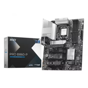 Mātesplate MSI PRO B860-P — Intel B860, LGA 1851, ATX, DDR5, 4 DIMM, 3×M.2, 5Gb LAN, HDMI 2.1