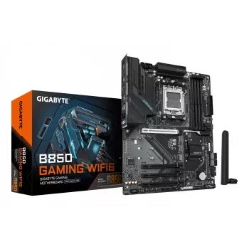 Mātesplate GIGABYTE B850 GAMING WIFI6, AMD B850 mikroshēmojums, AM5 ligzda, ATX, 4x DDR5 sloti, Wi‑Fi 6, 3x M.2, 4x SATA III