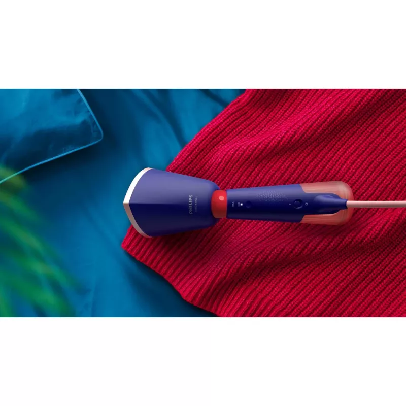 Philips 5000 sērijas rokas tvaikonis, rokas apģērbu tvaikonis, 0,32 L, 0,58 min, zils, jūras zils, pogas