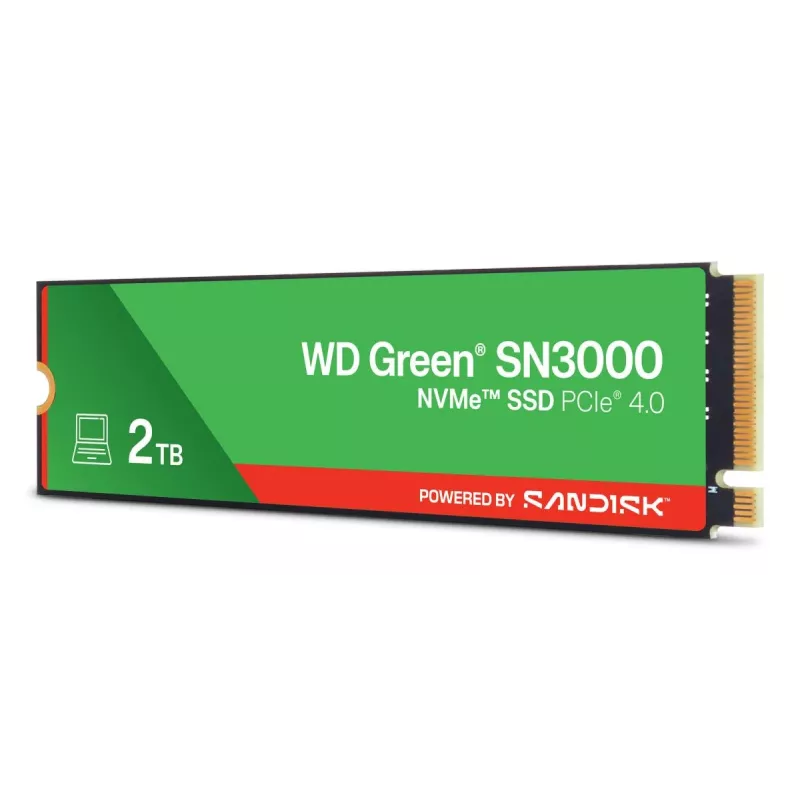 WESTERN DIGITAL SSD - WD zaļa SN3000 NVMe - 500 GB - Pci-e Gen4 x4 - M.2 2280