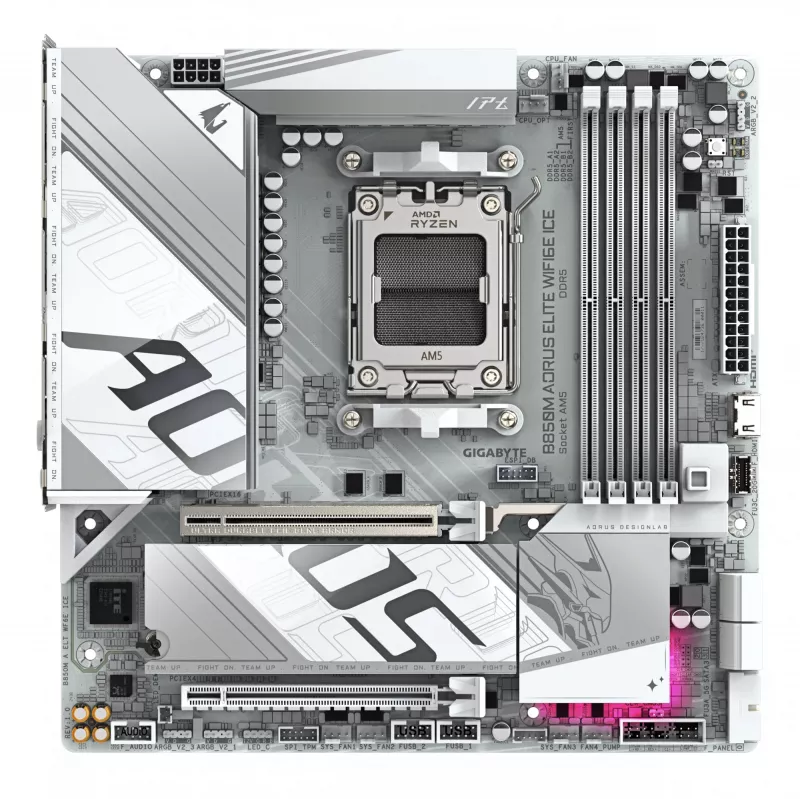 GIGABYTE B850M AORUS ELITE WIFI6E mātesplate, AMD B850, Socket AM5, Micro ATX