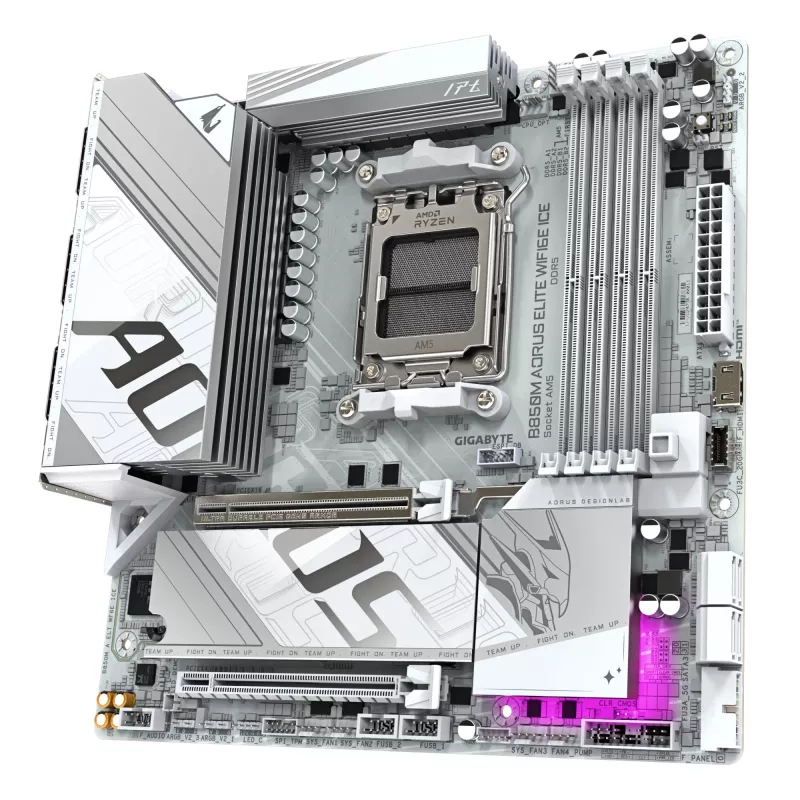 GIGABYTE B850M AORUS ELITE WIFI6E mātesplate, AMD B850, Socket AM5, Micro ATX