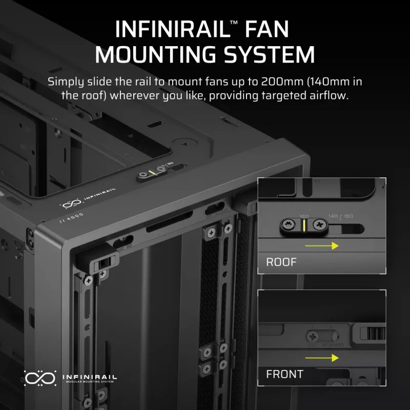 CORSAIR FRAME 4000D Midi Tower korpuss, melns