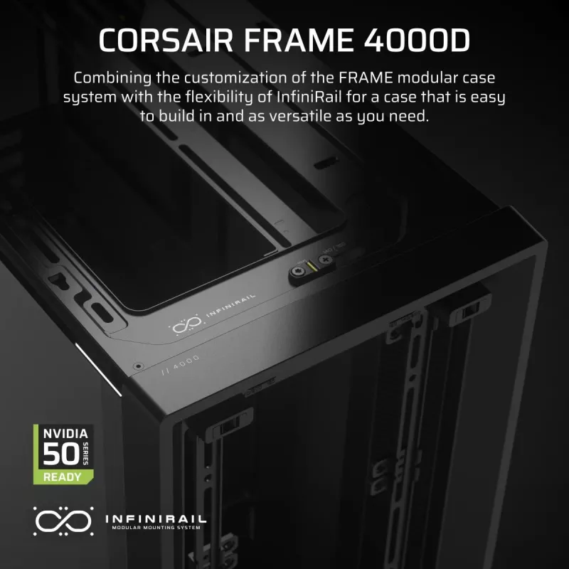 CORSAIR FRAME 4000D Midi Tower korpuss, melns