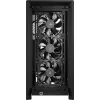 PC korpuss CORSAIR FRAME 4000D RS Midi Tower — melns, EATX atbalsts, rūdīts stikls, USB-C, 3x120mm priekšējie ventilatori