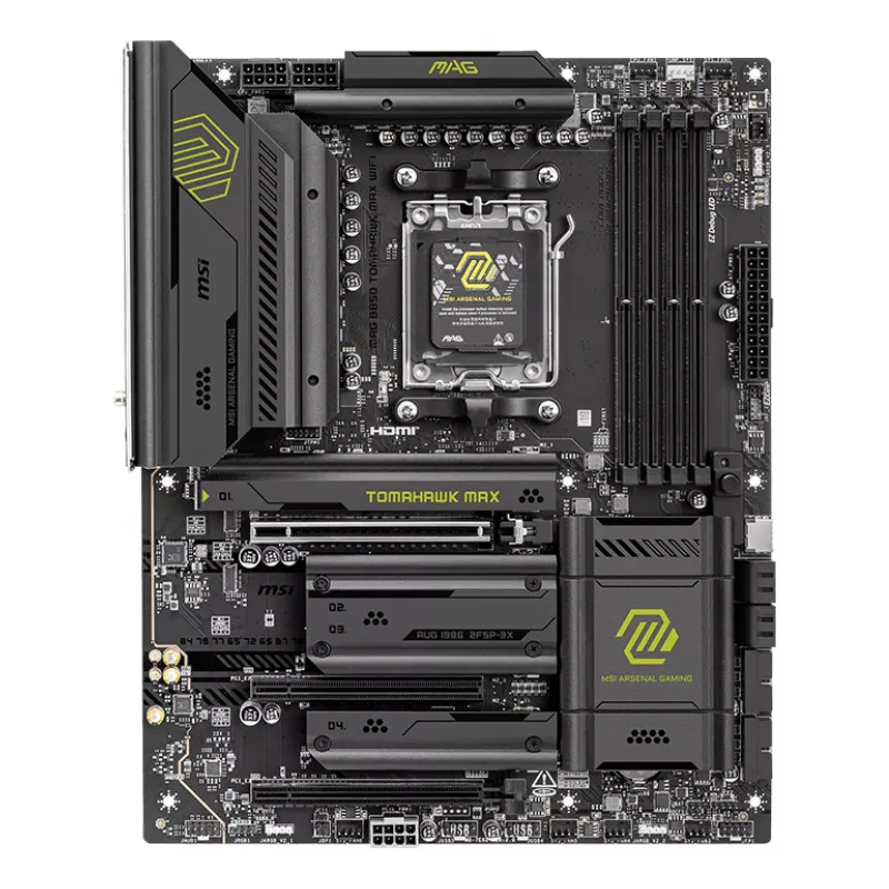 Mātesplate MSI MAG B850 TOMAHAWK MAX WIFI — AMD B850, Socket AM5, ATX, DDR5, 4×M.2, Wi‑Fi 7, 5Gb LAN, 7.1 Audio