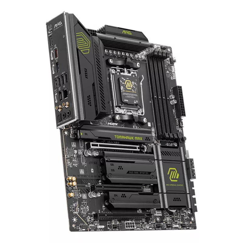 Mātesplate MSI MAG B850 TOMAHAWK MAX WIFI — AMD B850, Socket AM5, ATX, DDR5, 4×M.2, Wi‑Fi 7, 5Gb LAN, 7.1 Audio