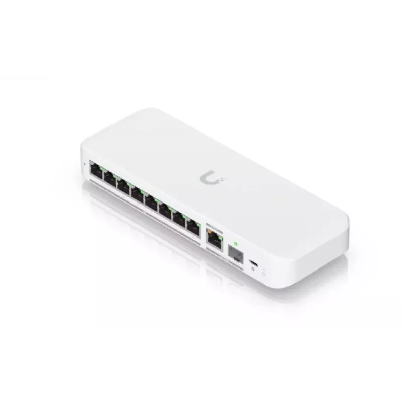 Pārvaldāmais slēdzis UBIQUITI UniFi Flex 2.5G USW-FLEX-2.5G-8 — 8× 2.5G RJ‑45, 1× 10G SFP+, L2, 60 Gbps