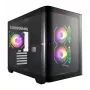FSP S380-BA Case Mini Tower mITX, mATX Melns ARGB, Micro Tower, PC, melns, micro ATX, Mini-ITX, SPCC, rūdīts stikls, spēlēm