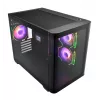 FSP S380-BA Case Mini Tower mITX, mATX Melns ARGB, Micro Tower, PC, melns, micro ATX, Mini-ITX, SPCC, rūdīts stikls, spēlēm