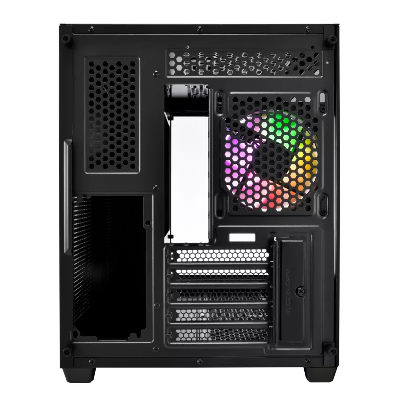 FSP S380-BA Case Mini Tower mITX, mATX Melns ARGB, Micro Tower, PC, melns, micro ATX, Mini-ITX, SPCC, rūdīts stikls, spēlēm