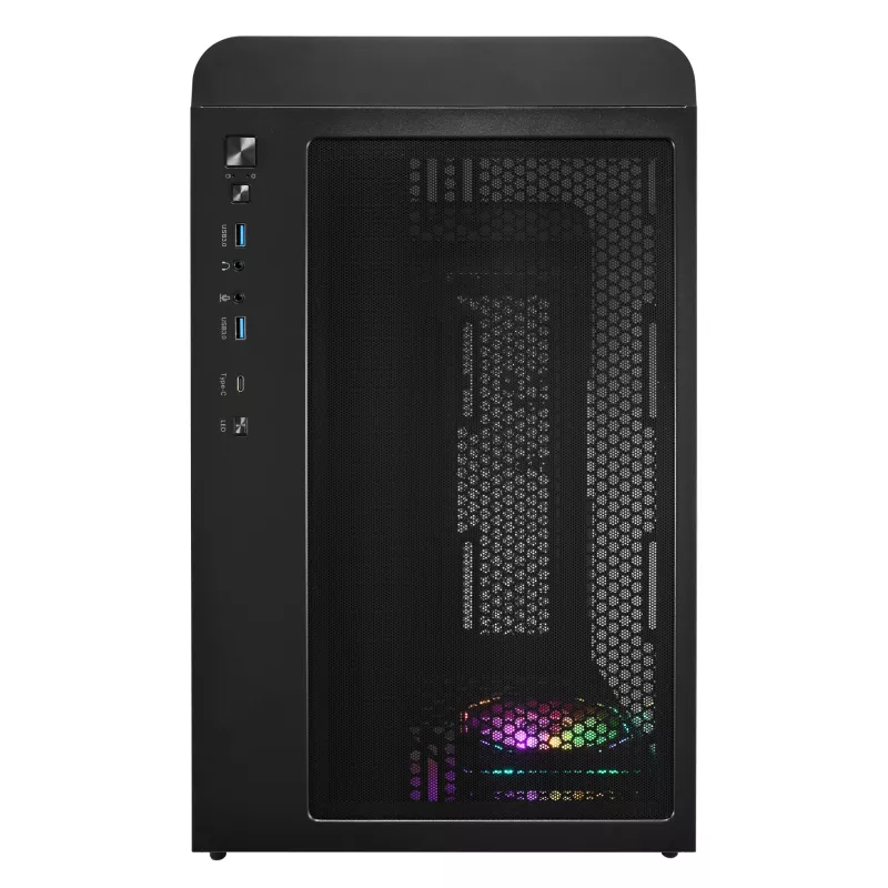 FSP S380-BA Case Mini Tower mITX, mATX Melns ARGB, Micro Tower, PC, melns, micro ATX, Mini-ITX, SPCC, rūdīts stikls, spēlēm