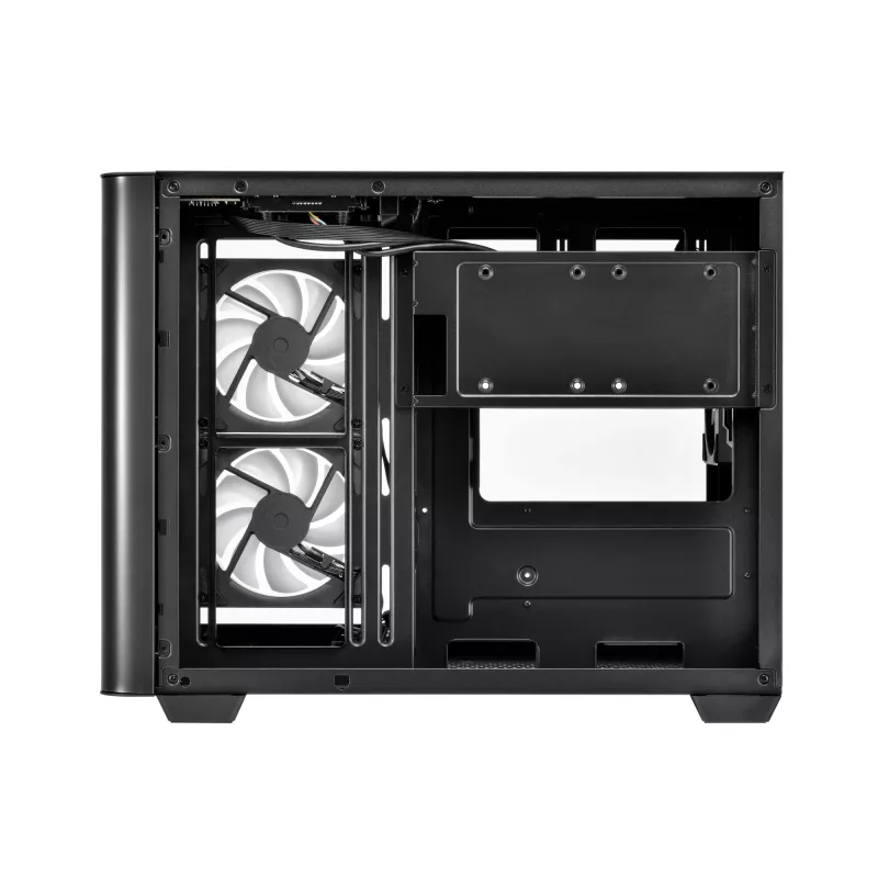 FSP S380-BA Case Mini Tower mITX, mATX Melns ARGB, Micro Tower, PC, melns, micro ATX, Mini-ITX, SPCC, rūdīts stikls, spēlēm