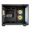 FSP S380-BA Case Mini Tower mITX, mATX Melns ARGB, Micro Tower, PC, melns, micro ATX, Mini-ITX, SPCC, rūdīts stikls, spēlēm